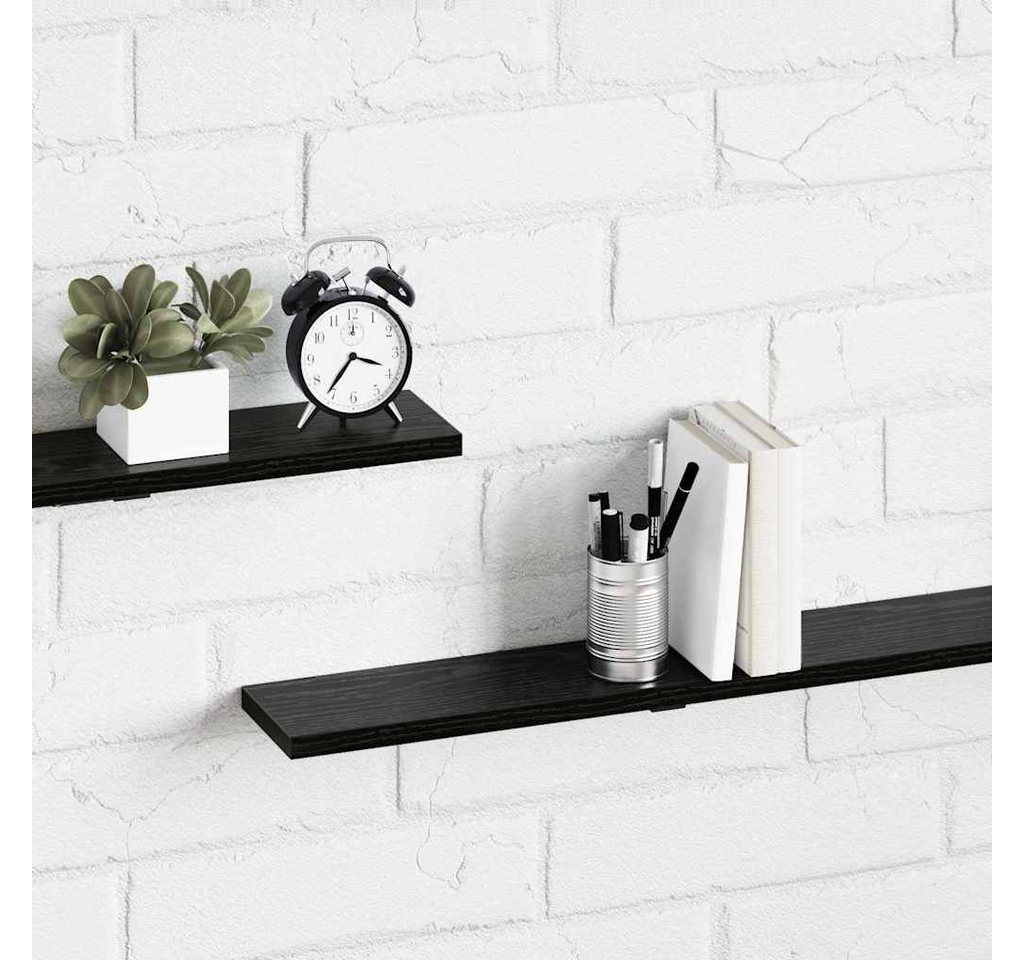 vidaXL Bücherregal Regalbrett 3 Ebenen 4 stk. 100 x 10 x 1,5 cm Holzwerkstoff, 4-tlg. Bild 2