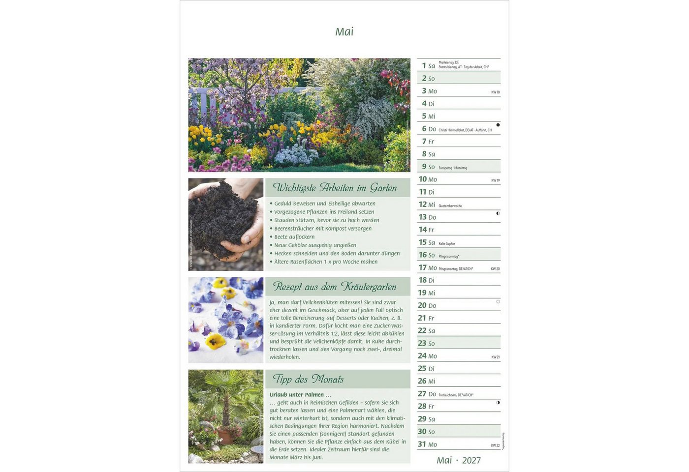 Wandkalender Das Gartenjahr 2027 Bild 3