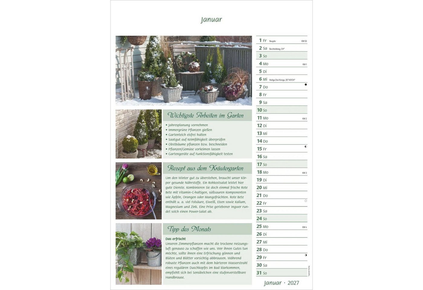 Wandkalender Das Gartenjahr 2027 Bild 5