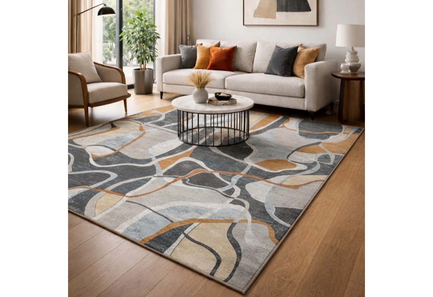 TaraCarpet Teppich TaraCarpet Futuro Organic Wohnzimmer,Schlafzimmer,Esszimmer, rechteckig, Höhe: 9 mm, Wohnzimmer, Schlafzimmer, Esszimmer, Futuro Organic 133x195