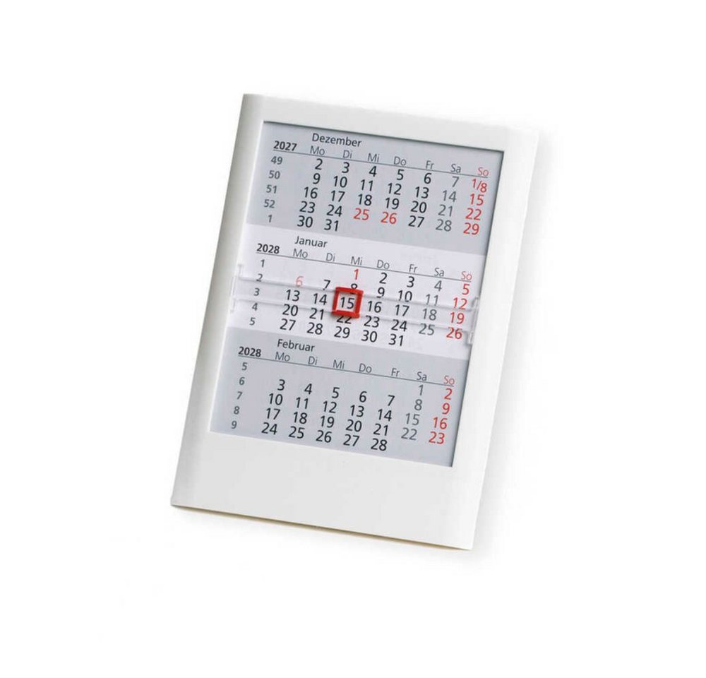 Saphir-Tec Terminkalender Tischkalender / Wandkalender 2027/2028 weiß