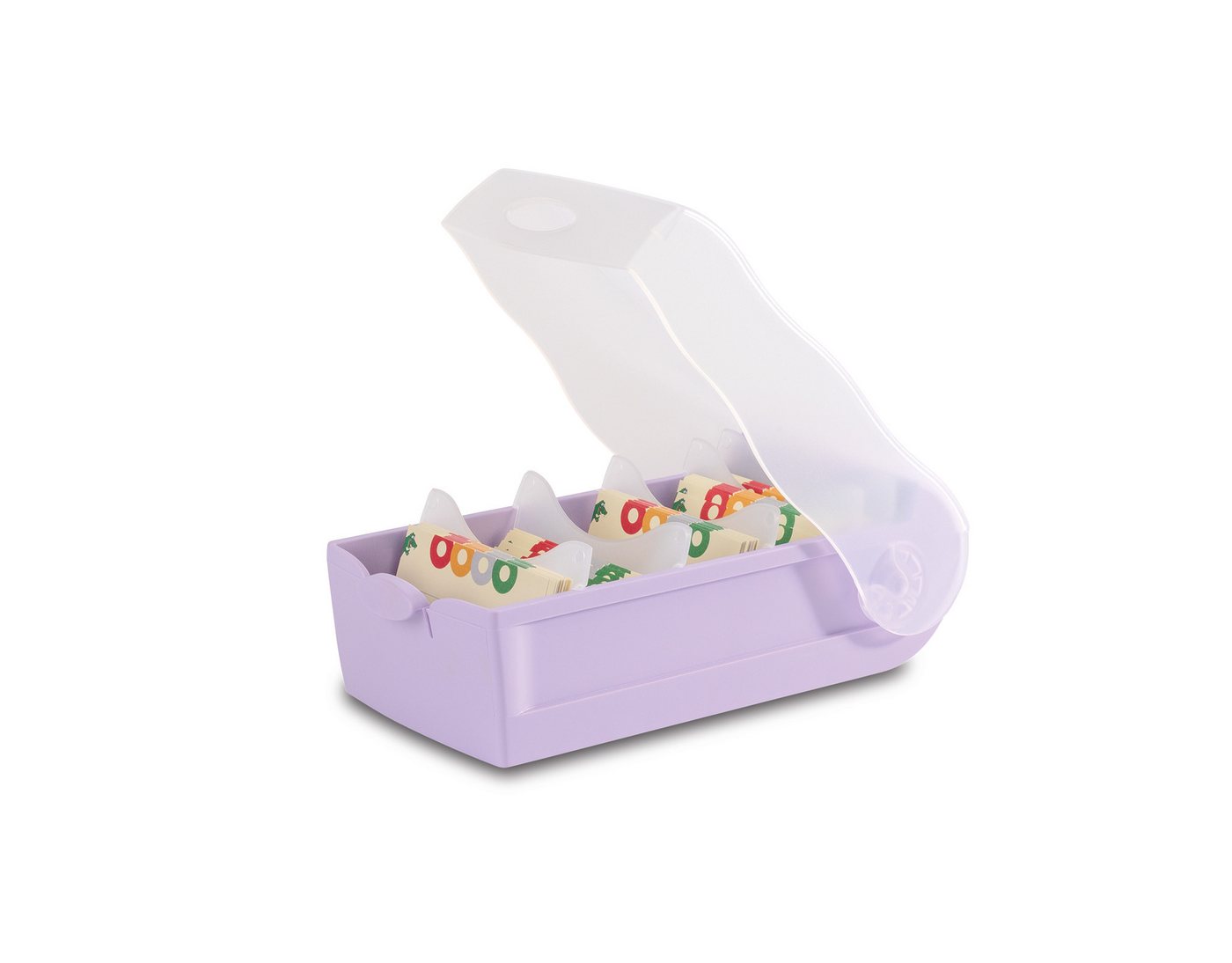 HAN Karteikasten 998-887D Karteibox CROCO DIN A8 quer - pastelllilla Bild 2