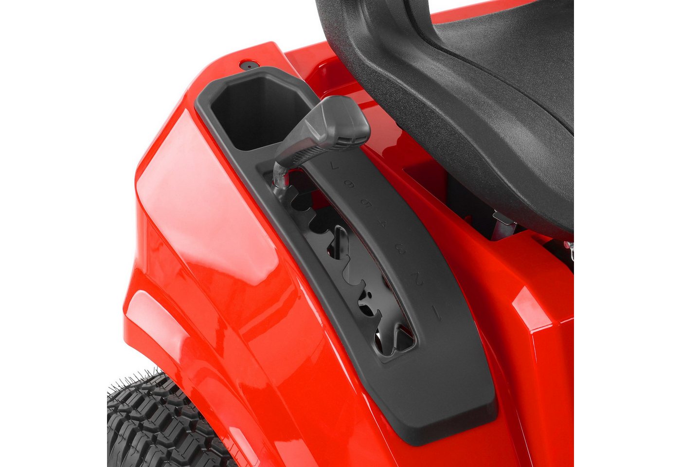 Hecht Rasentraktor 5115 Aufsitzmäher Seitenauswurf Benzin 12,5 PS CVT-Getriebe, 98 cm Schnittbreite, 452 ccm, Elektrostart, Anhängerkupplung, LED-Beleuchtung