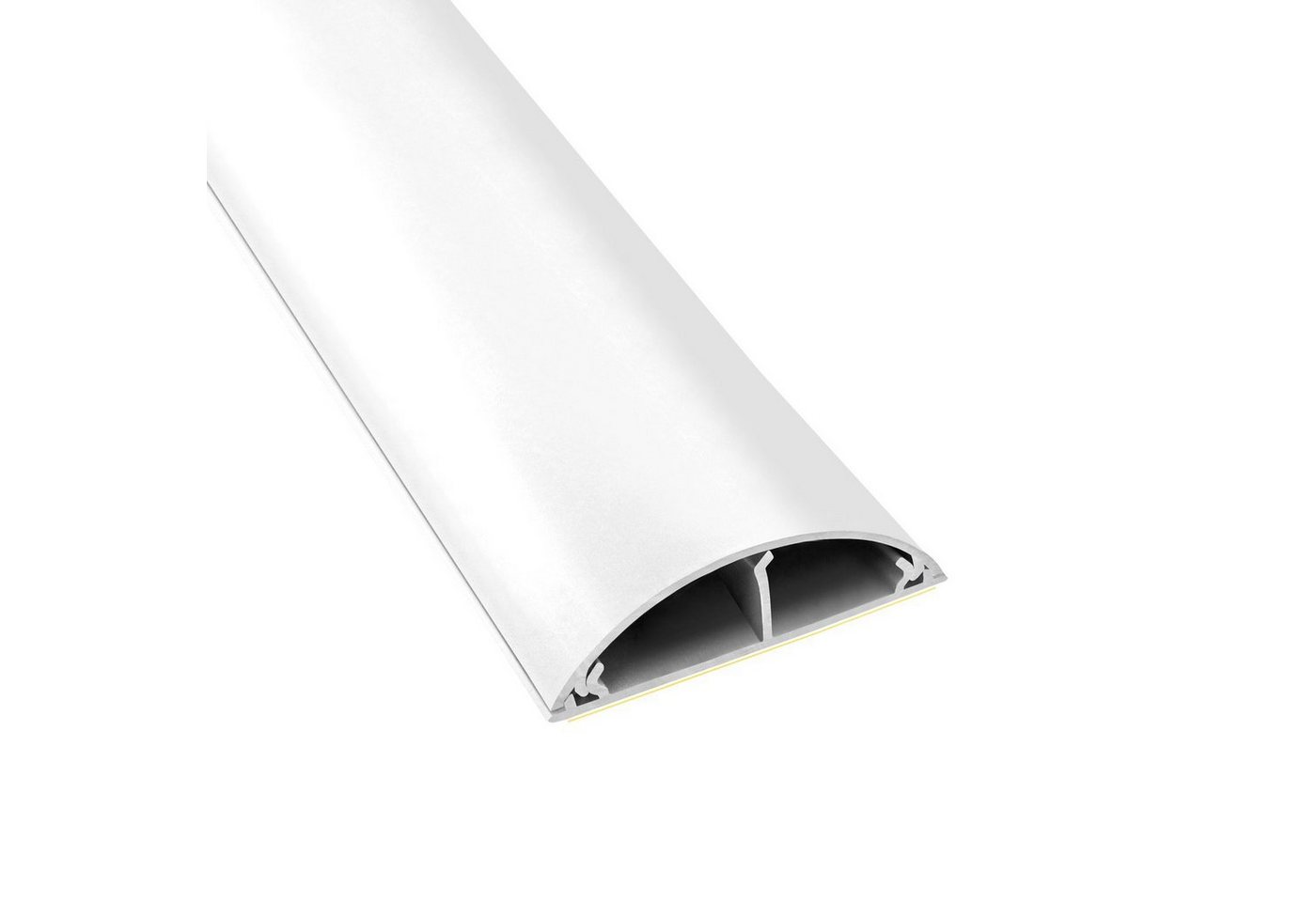 ARLI Kabelkanal 4x 1m halbrund selbstklebend 50 x 12 mm weiß Kabelbrücke TV Kabelkanal (4-St)