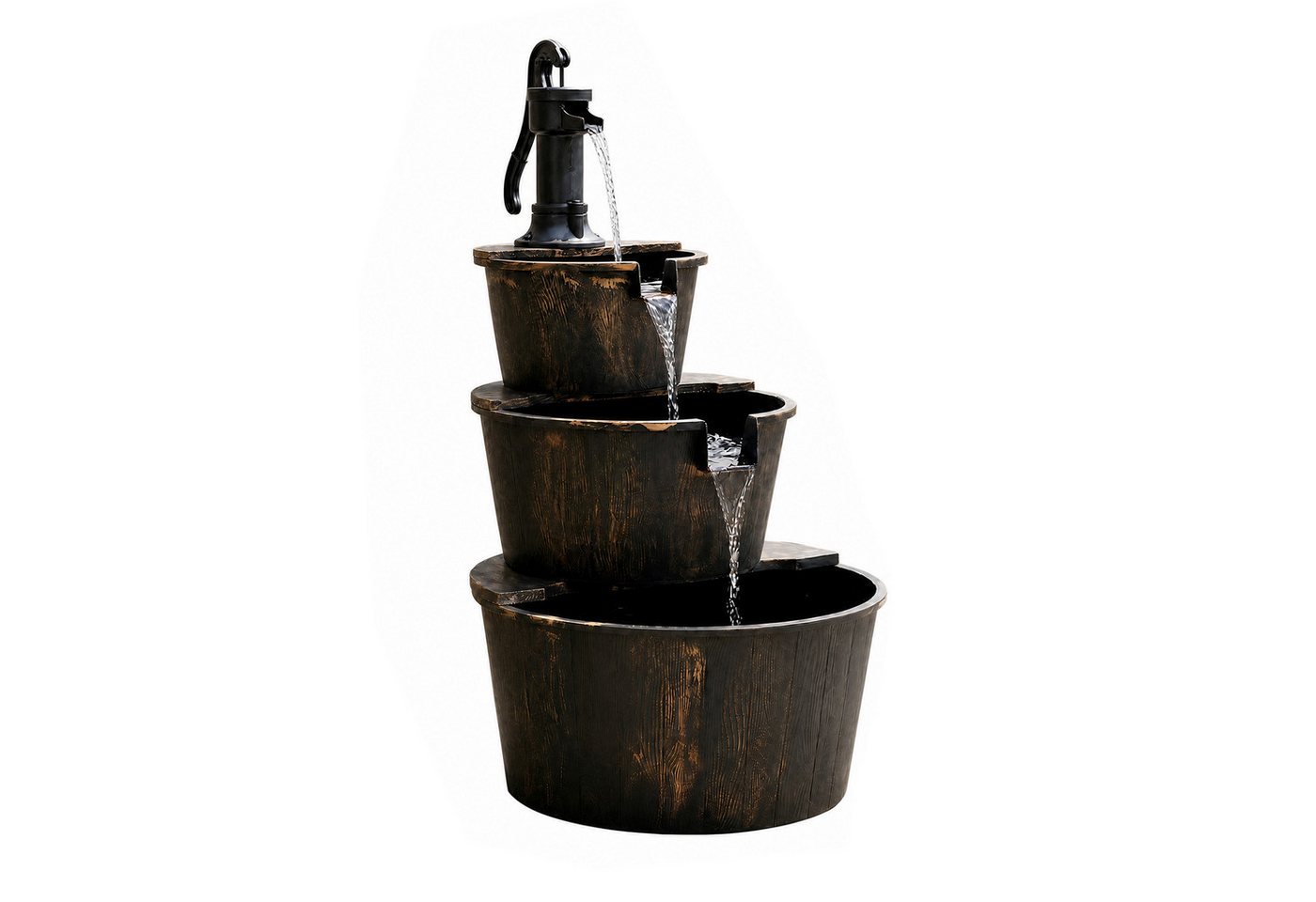 KOMFOTTEU Gartenbrunnen Springbrunnen Zierbrunnen, mit Verstellbarer Pumpe