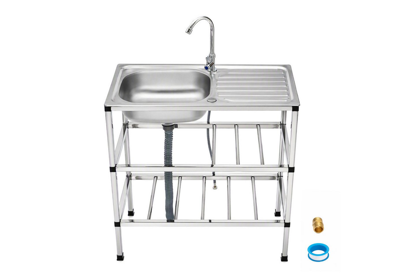 Youyijia Edelstahlspüle Edelstahl Spültisch mit Wasserhahn und Abtropffläche Bild 2