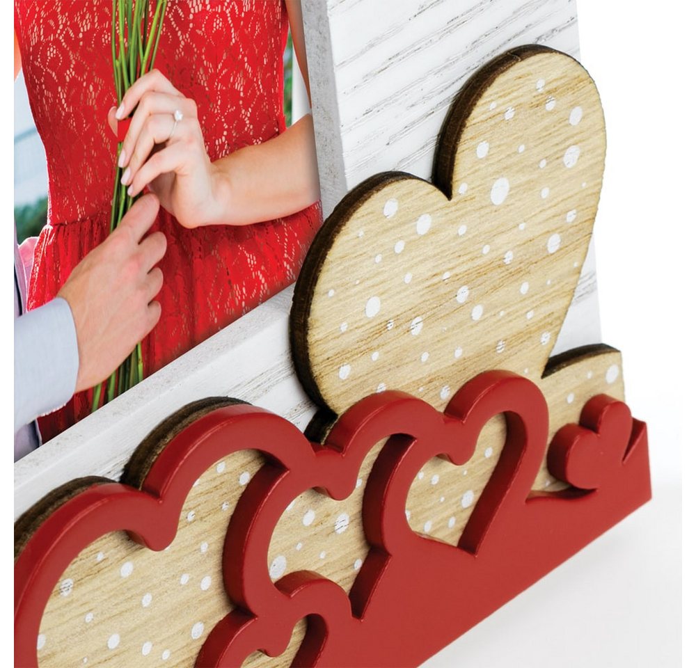 matches21 HOME & HOBBY Bilderrahmen Holz Bilderrahmen rechteckig natur für 10x15 cm, Wand-Deko Fotorahmen im Hochformat zum Stellen, Hängen Bild 3