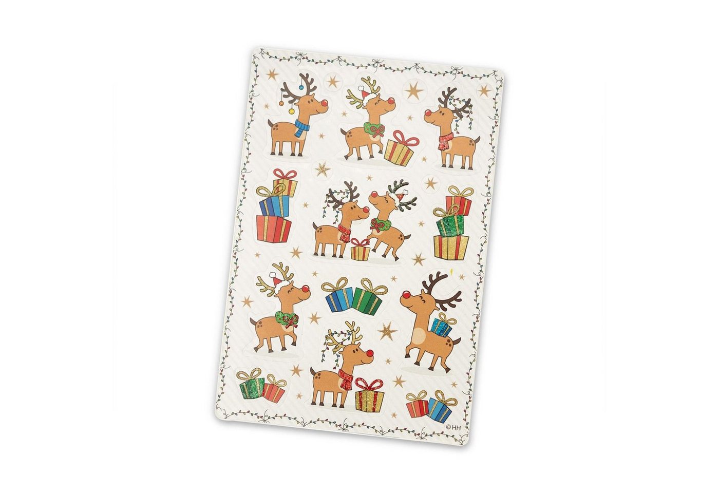 itenga Sticker itenga Weihnachtssticker Freiform 4 Bögen - Motiv 1