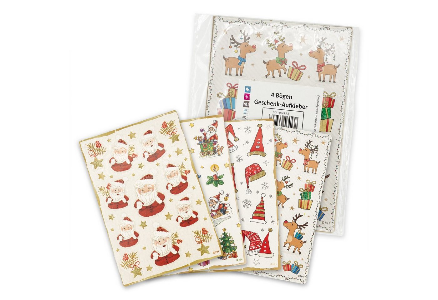 itenga Sticker itenga Weihnachtssticker Freiform 4 Bögen - Motiv 1 Bild 2