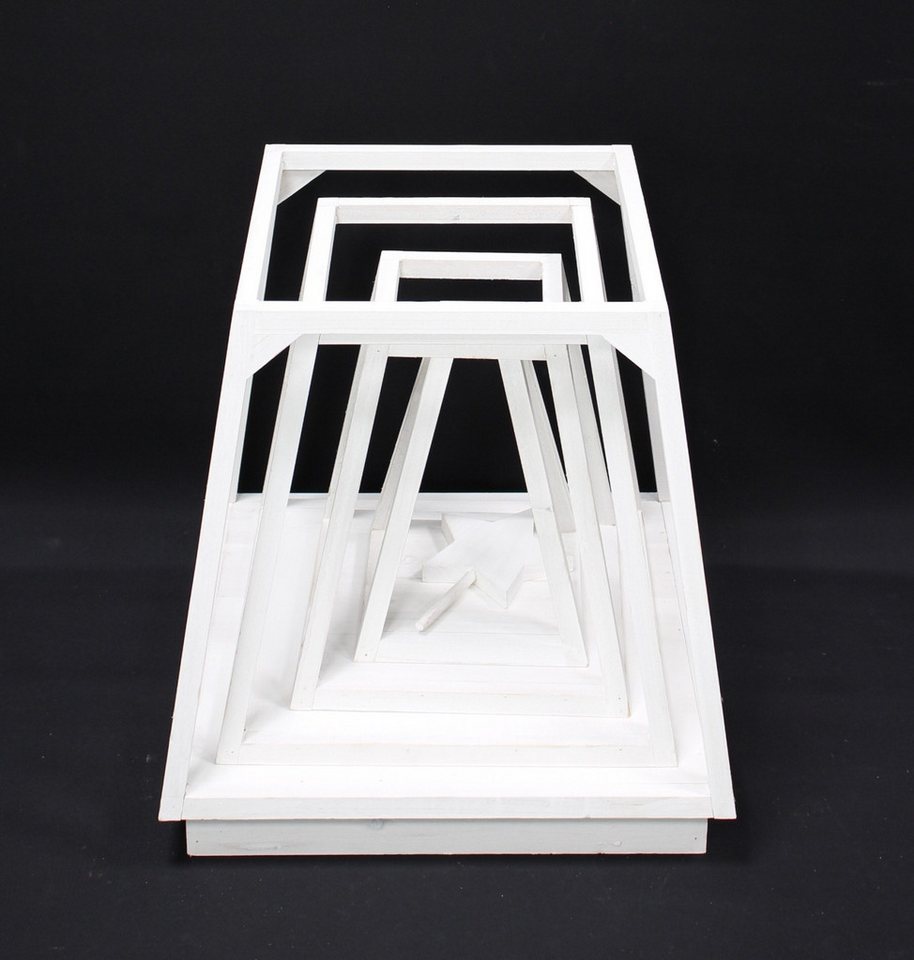 Dekoleidenschaft Standregal Dekotanne "Shabby White" aus Holz, weiß, Pyramide mit 4 Ebenen, 175 cm, hoch, Regal für Wohnzimmer, Küche & Bad, Weihnachtsbaum Alternative Bild 4