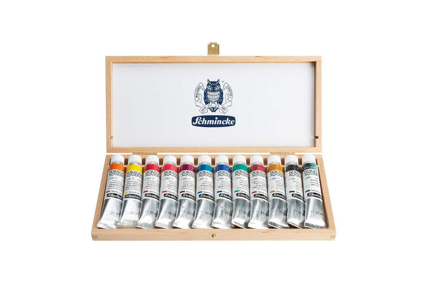 Schmincke Aquarellfarbe Horadam Holzkasten - Sondergröße - 12 x 20ml - 74 658 097 Bild 3