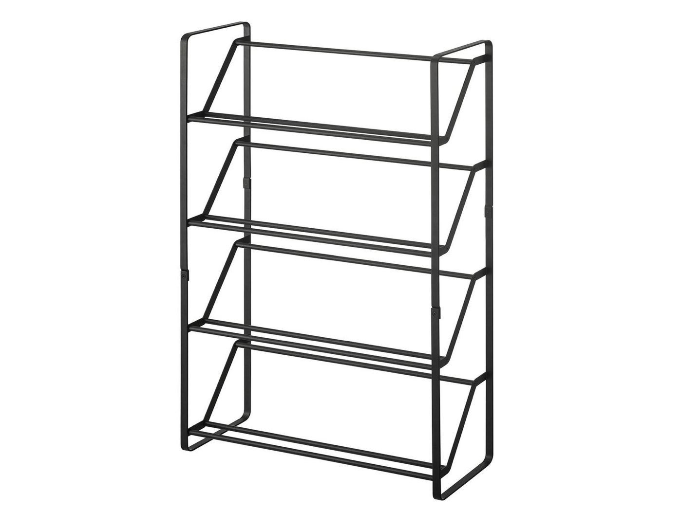 Yamazaki Schuhregal Frame Schuhständer aus Metall schmal 4 Ebenen Schuhablage platzsparend, Schuhständer, platzsparend, Schuhablage, für 8-12 Paar, freistehend, minimalistisch Bild 3
