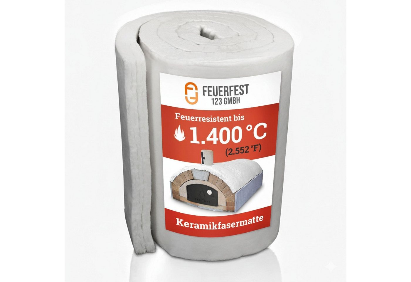 Feuerfest 123 GmbH Glasgewebematte Hochtemperatur Isolierung 1400AZ - 25mm - 128KG/m3, - Hochtemperatur-Isolierung - Keramikfaserdecke - Auch als Isolierung Bild 4