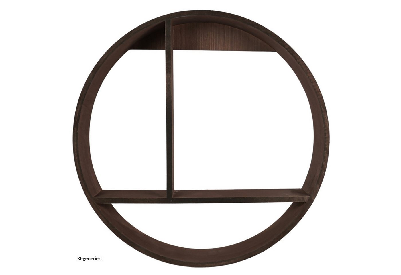 HTI-Living Wandregal Wandregal Ø 37 cm Holz Dunkelbraun, Stück 1-tlg., rundes Regal für die Wand Bild 2