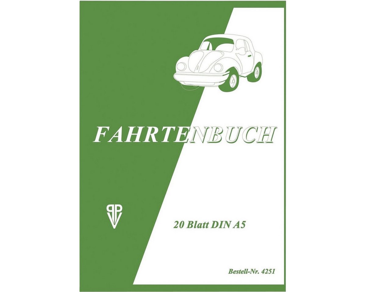 Formularblock Fahrtenbuch für PKW - A5 20 Seiten.