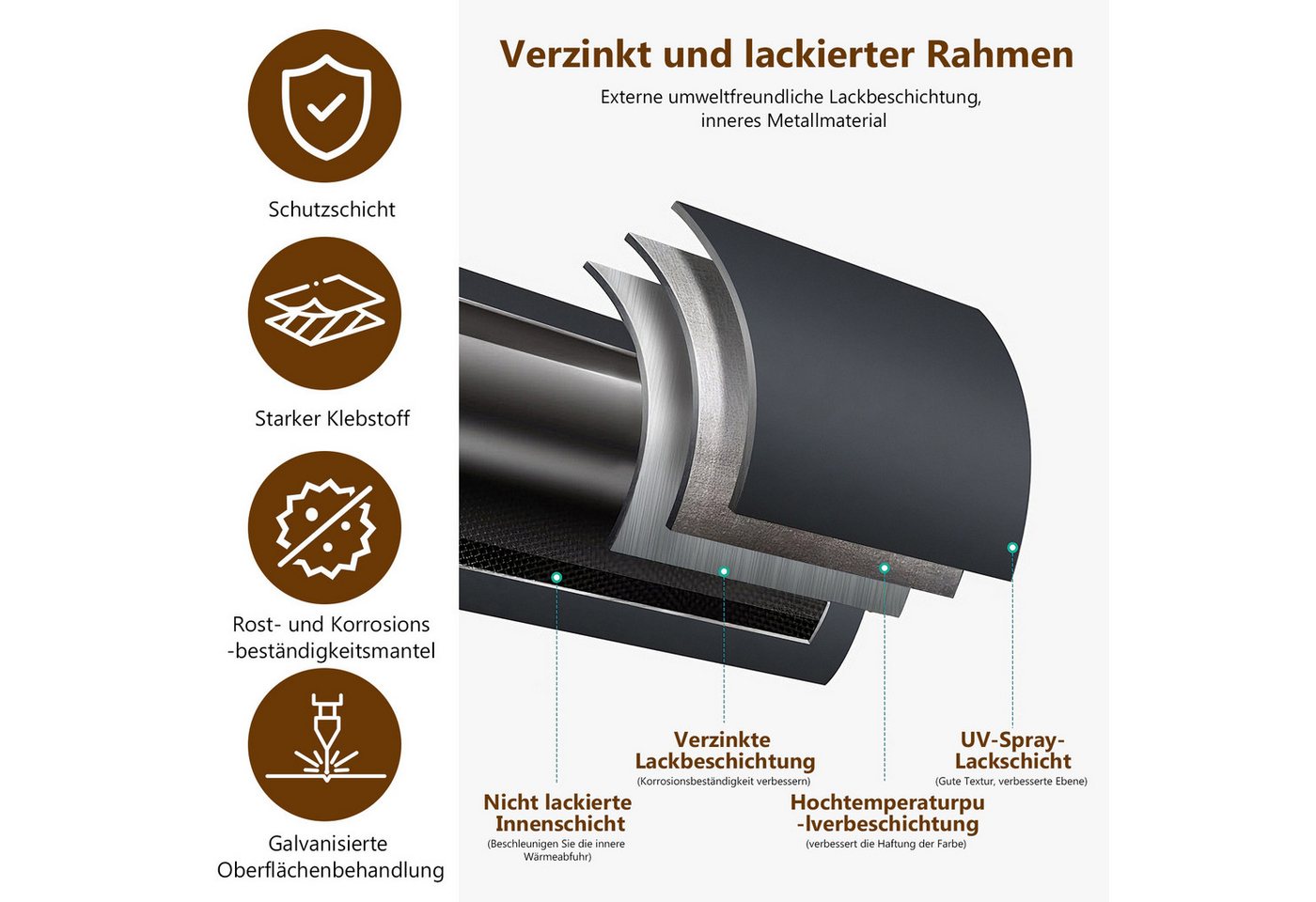 BlingBin Küchenwagen 5 Ebenen Beistellwagen mit Ausziehbar Schubladen für Küche, (1er Set, 1 St., Einschichtlast von 150 Pfund, Mehrzweckwagen), Schmaler Servierwagen mit Holzplatte für Wohnzimmer, 23x38x81,5 cm Bild 5
