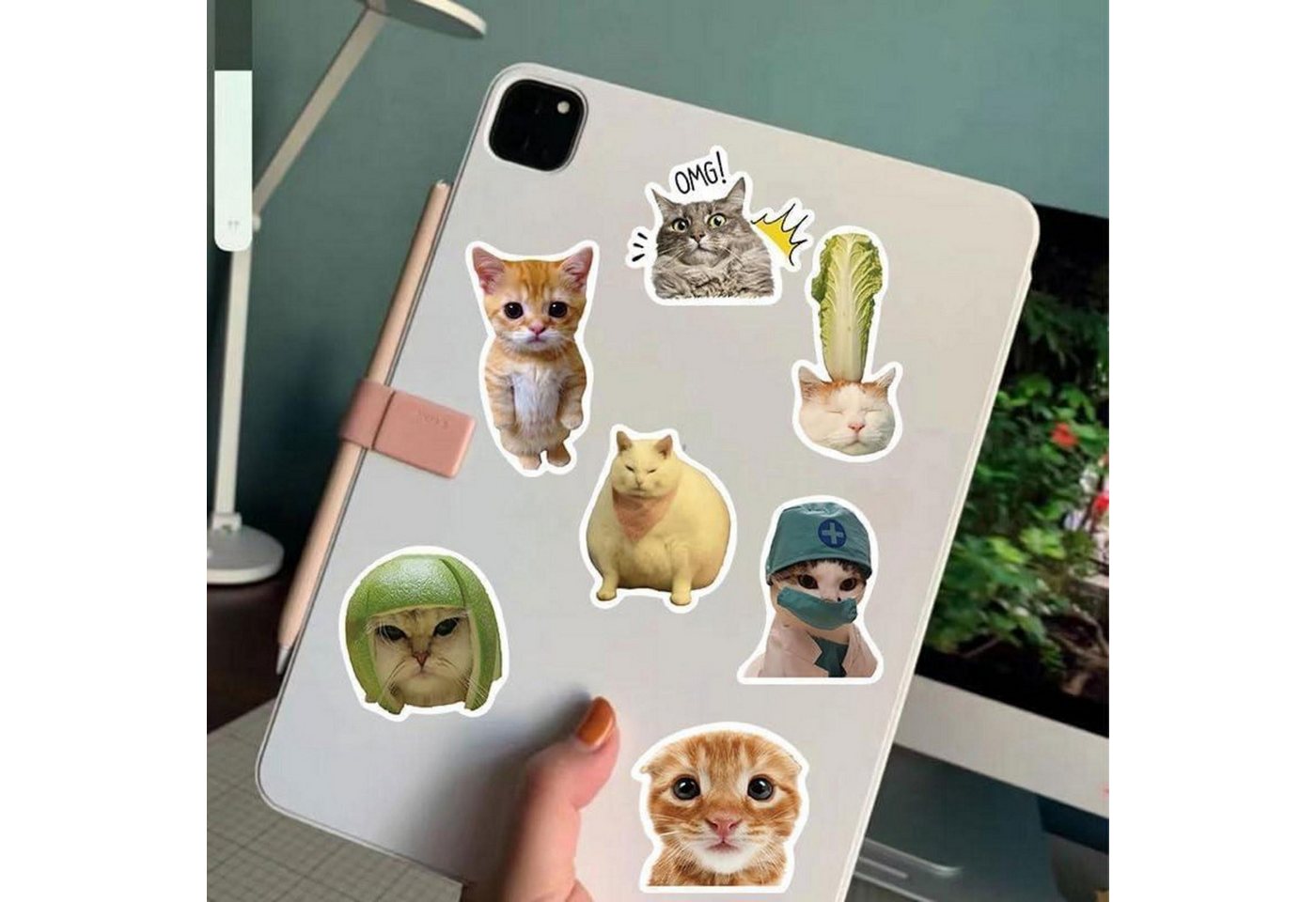 LuxusKollektion Aufkleber Sticker 100er Cat Meme Vinyl Wasserfest Laptop Katzen Aufkleber Bild 2