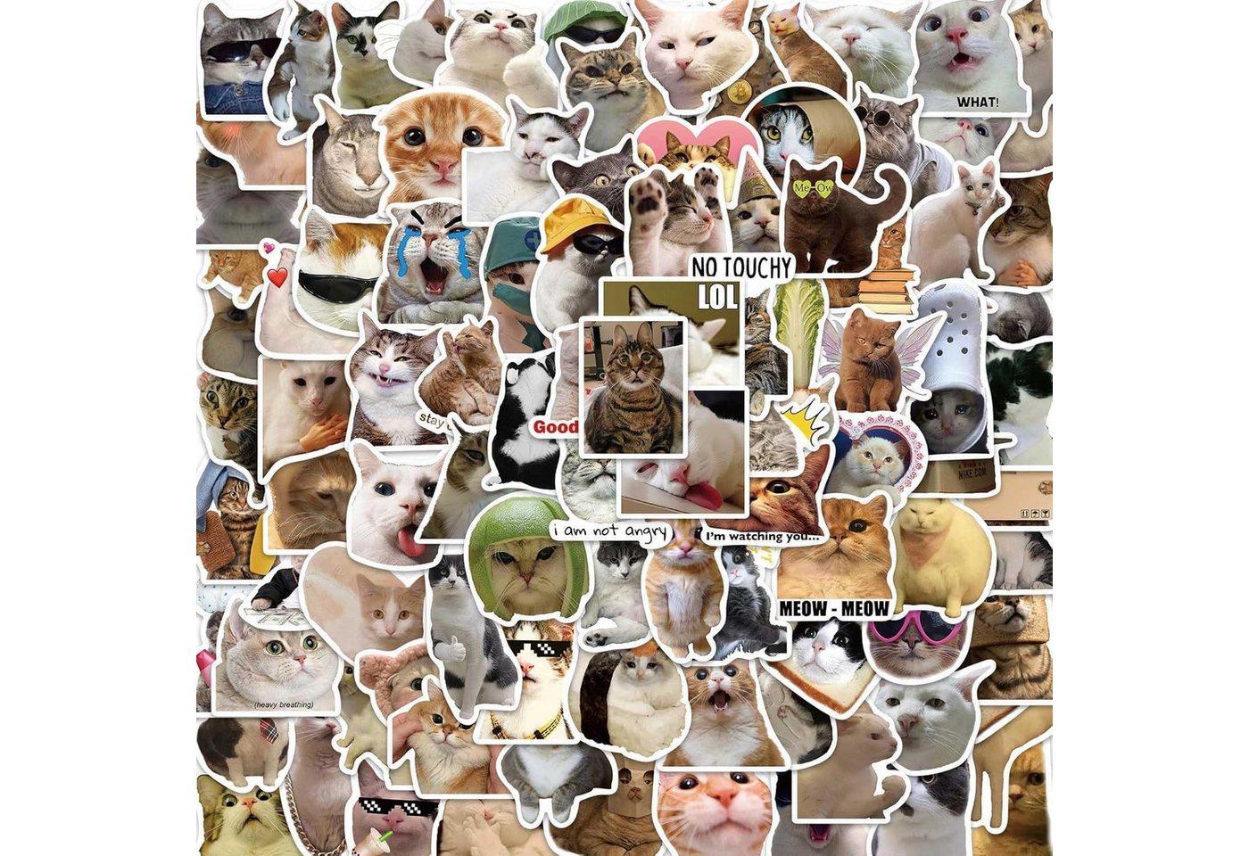 LuxusKollektion Aufkleber Sticker 100er Cat Meme Vinyl Wasserfest Laptop Katzen Aufkleber Bild 5
