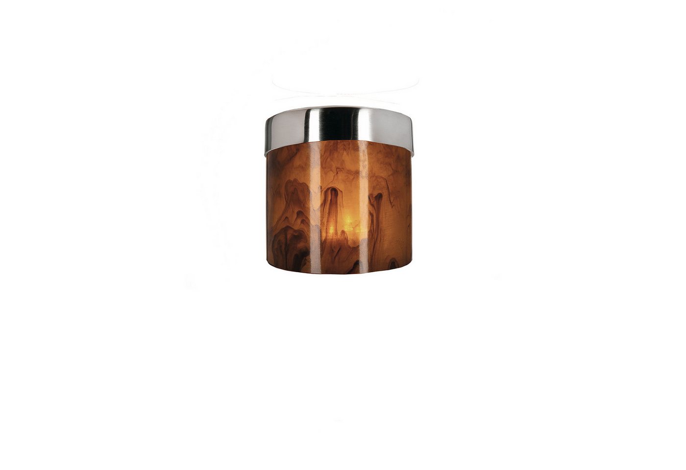 Fink LED Tischleuchte BOLINA Teelichthalter für LED Teelicht - amber - Edelstahl/Polyresin, Teelichthalterung - Kerzenhalter für Teelichter - Teelichtständer Bild 2