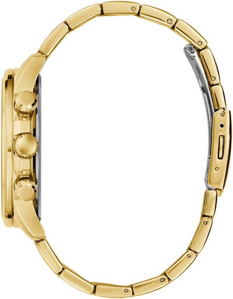 Guess Multifunktionsuhr WALKER GW0900G3, Quarzuhr, Armbanduhr, Herrenuhr, Datum, Wochentag, Edelstahlarmband