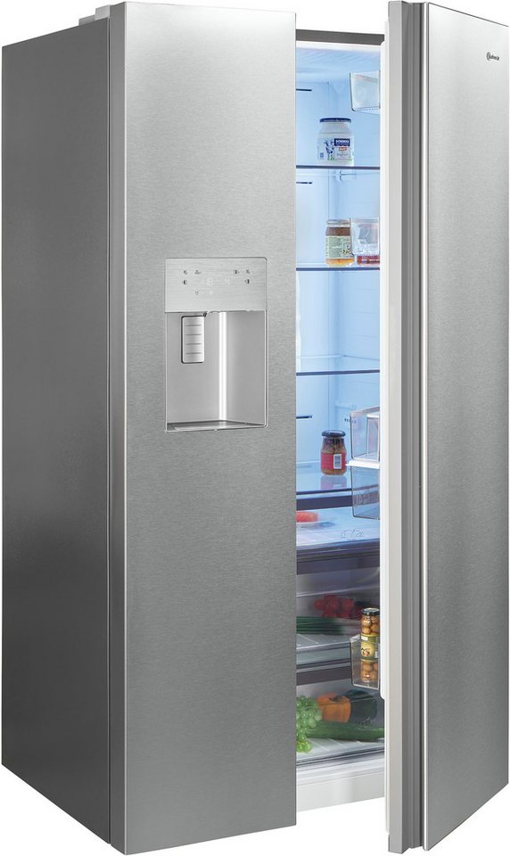BAUKNECHT Side-by-Side SBS IW D90 Pearl, 179 cm hoch, 91 cm breit, Wasser- und Eiswürfelspender – Wasser, Crushed Eis & Eis jederzeit Bild 4