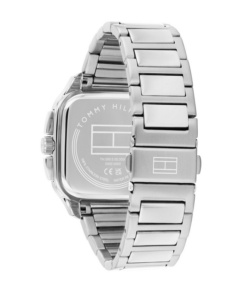 Tommy Hilfiger Multifunktionsuhr Herald Skeleton 1710758, Quarzuhr, Armbanduhr, Herrenuhr, Edelstahlarmband, analog
