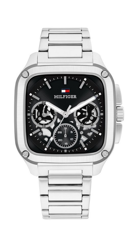 Tommy Hilfiger Multifunktionsuhr Herald Skeleton 1710758, Quarzuhr, Armbanduhr, Herrenuhr, Edelstahlarmband, analog Bild 2