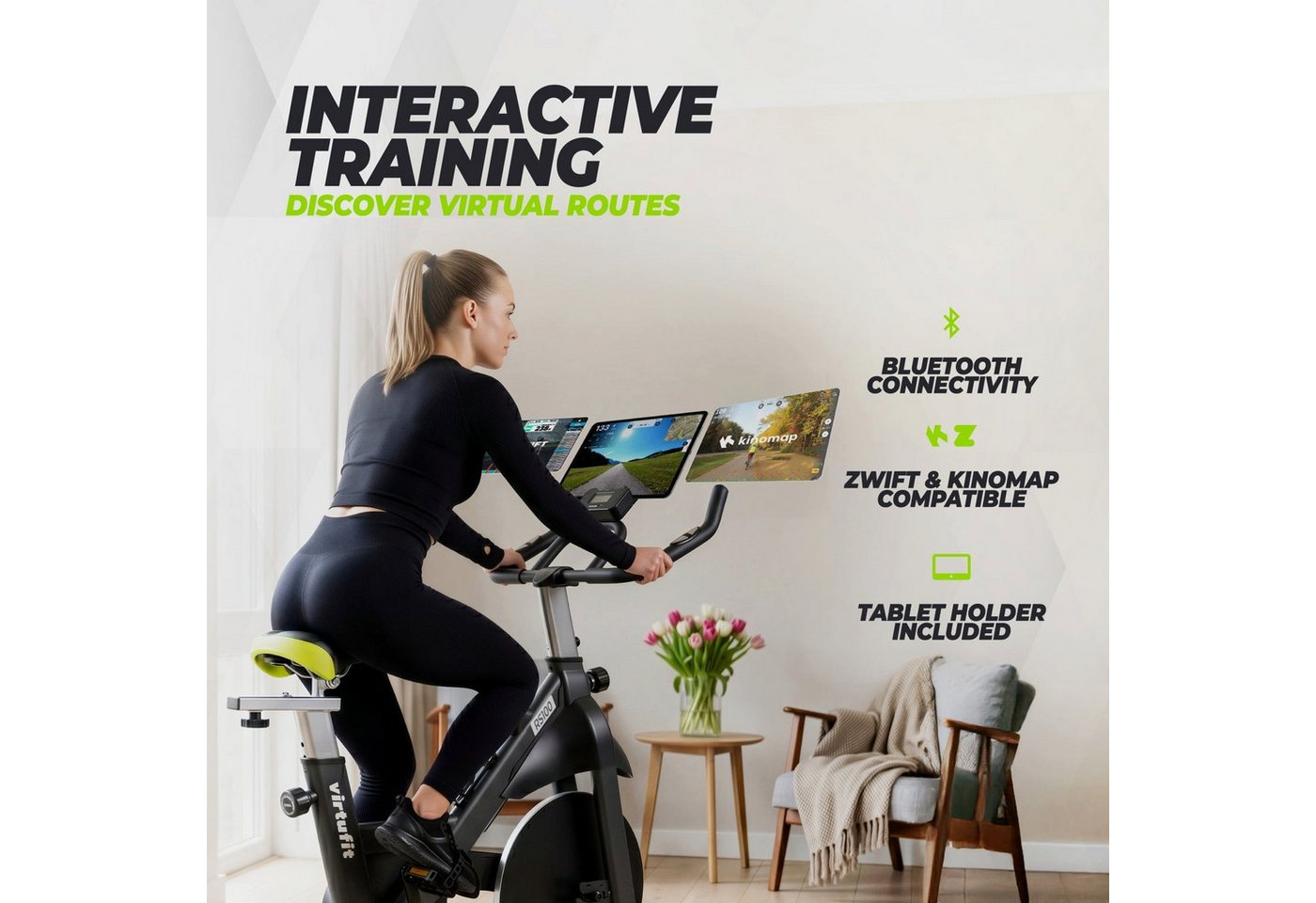 VirtuFit Speedbike VirtuFit RS100 Indoor Cycle mit magnetischem Widerstand Bild 2