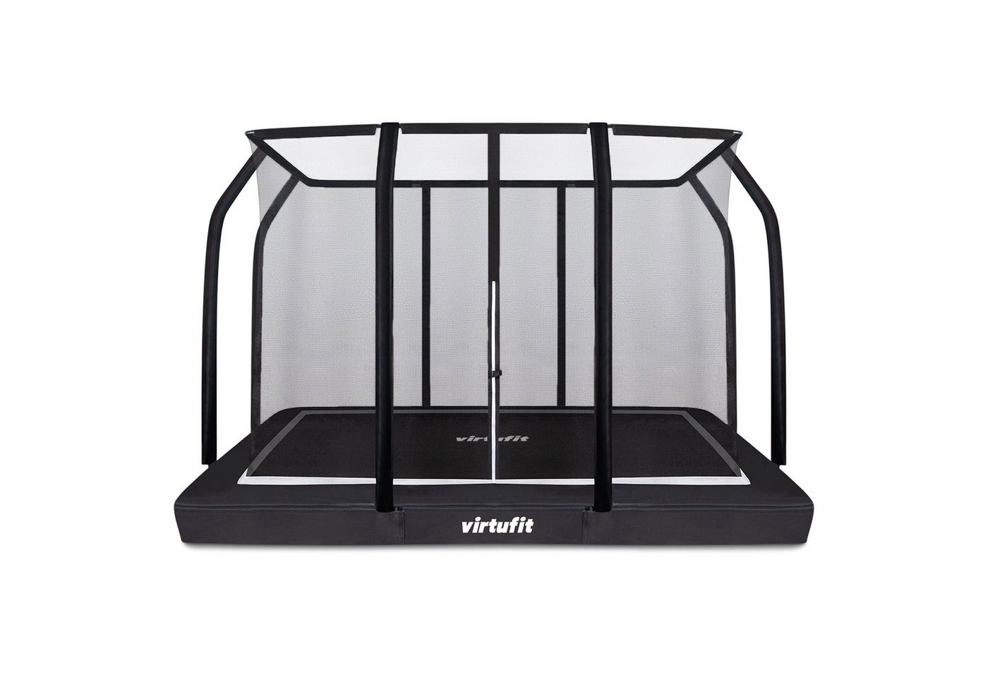 VirtuFit Bodentrampolin VirtuFit Boden Eingebautes Trampolin mit Sicherheitsnetz - 183 x 274 c Bild 3