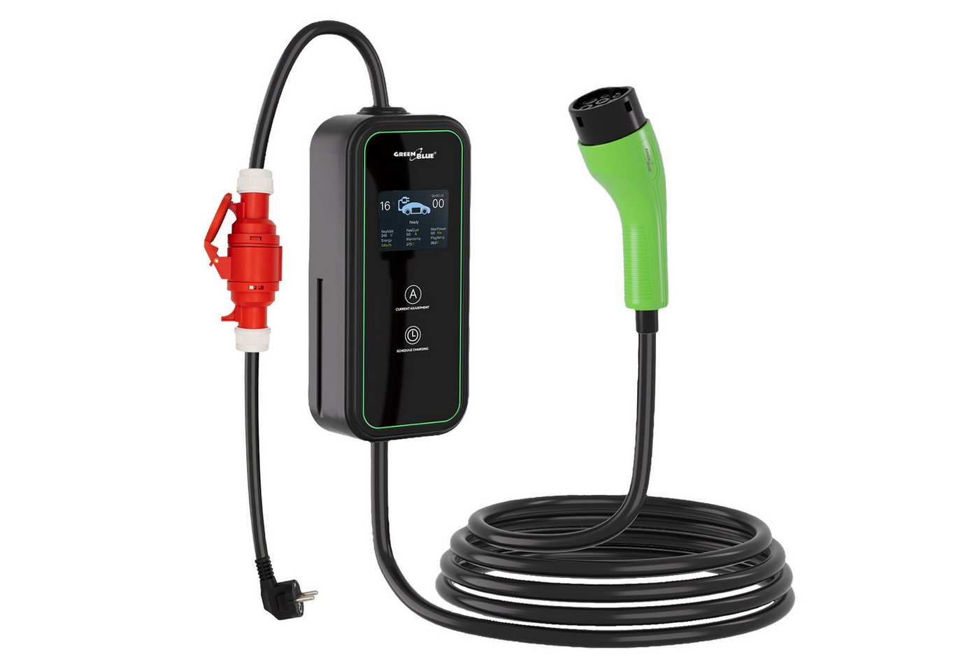 GreenBlue Elektroauto-Ladestation GB1100 Typ-2-Ladestation für Elektroautos 11 kW 6–16 A WLAN Tuya, für (EV) und Plug-in-Hybridfahrzeuge (PHEV) Bild 4