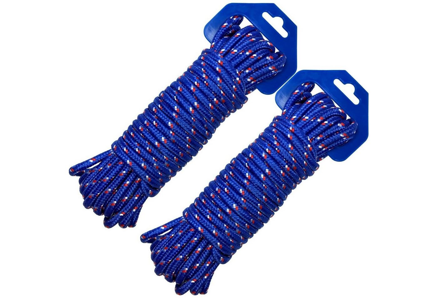 Osma Seil 2x Seil Allzweckseil Polypropylen 12 Meter x 6 mm (2-tlg), Schnur, Tau, Leine, Tauwerk, blau