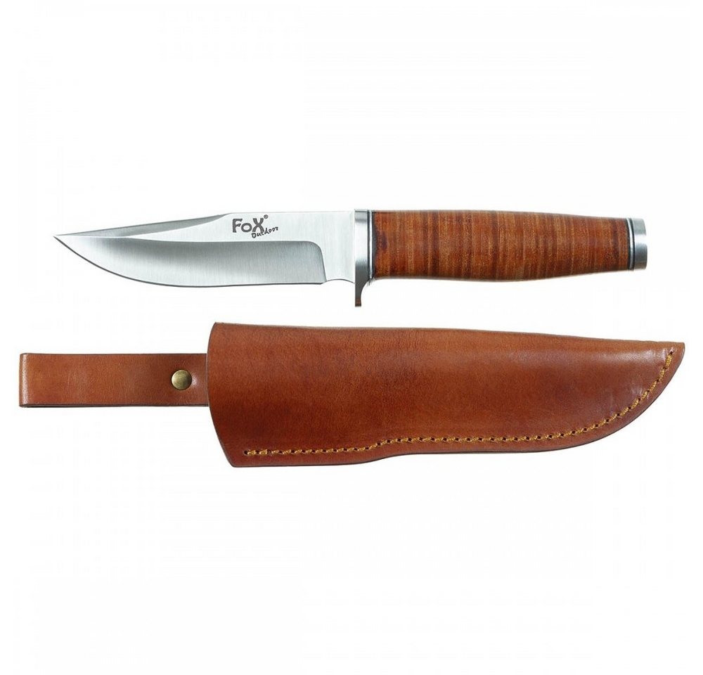 FoxOutdoor Taschenmesser Fahrtenmesser, Ranger 11, Ledergriff, Scheide, 11 cm Klingenlänge Bild 2
