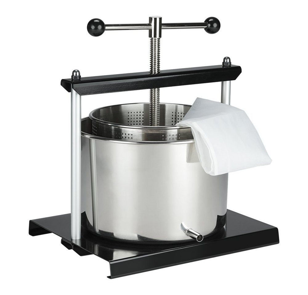 Feel2Home Entsafter Saftpresse Weinpresse Entsafter 12 Liter Edelstahl Fruchtpresse, rostfrei Bild 5