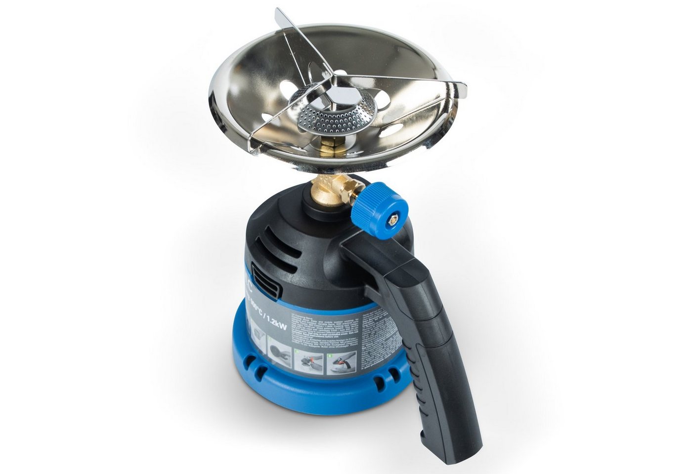 ZMC Gaskocher ZMC Campingkocher Gaskocher 1 flammig mit Griff Kohleanzünder +10x, (Kartuschenkocher Geeignet für Camping, Indoor, Indoor/Outdoor, Outdoor, Wandern), 1,2KW Leistung: 900 C Stechkartusche Kohleanzünder Herd Kochfeld Bild 2