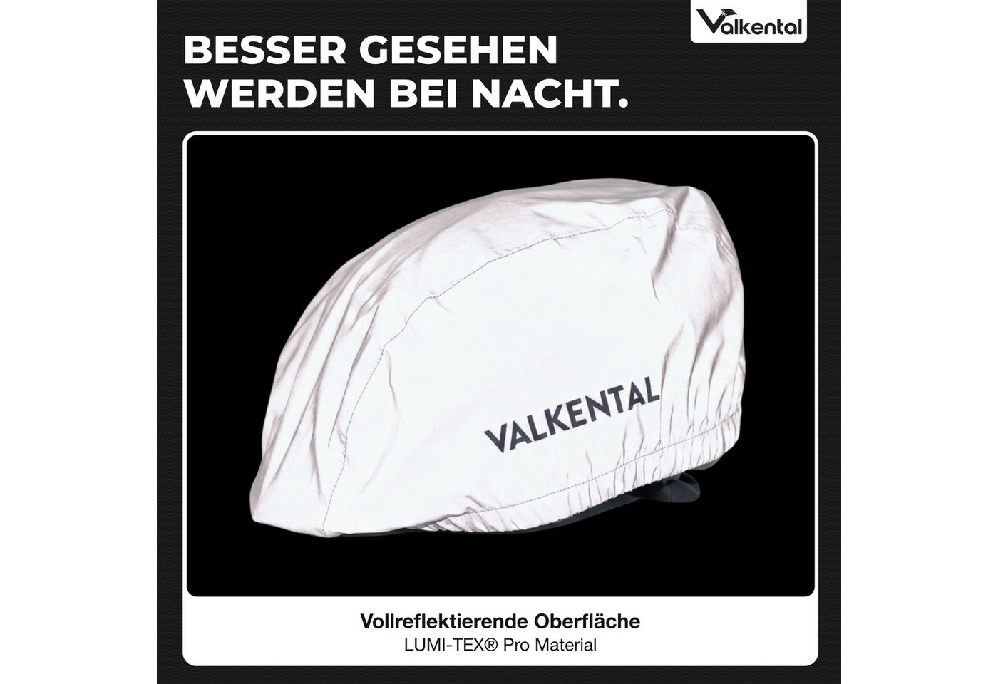 Valkental Fahrradhelmüberzug Fahrradhelm Regenschutz, Helmüberzug Reflektierend & Wasserdicht Bild 5