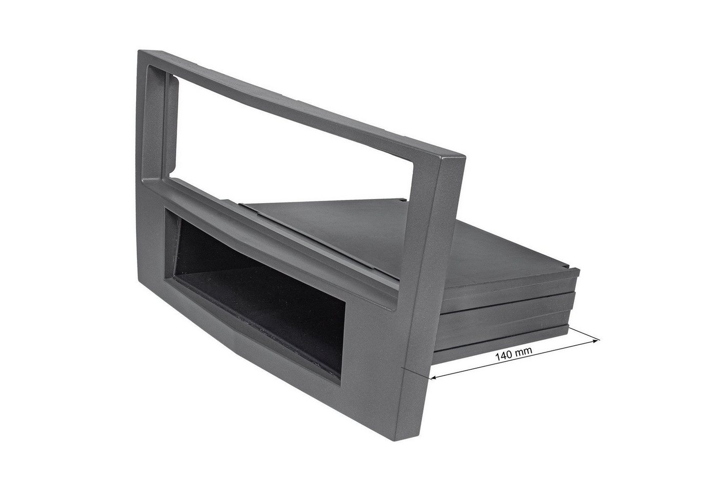 tomzz Audio Radioblende passt für Opel Corsa D Astra H Zafira B charcoal schwarz Autoradio Bild 3
