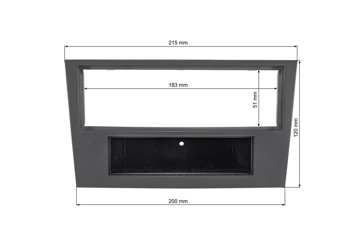 tomzz Audio Radioblende passt für Opel Corsa D Astra H Zafira B charcoal schwarz Autoradio Bild 4