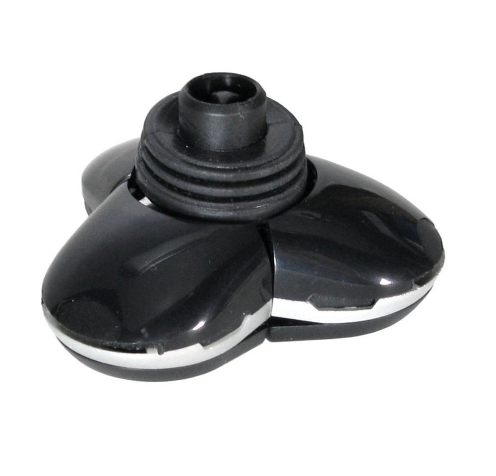Trade-Shop Ersatzscherkopf passend für Philips RQ1053 RQ1059 RQ1060 RQ1070 RQ1075 RQ1085 RQ1090, mit Schutzkappe / Scherkopfeinheit komplett mit Rückteil und Welle