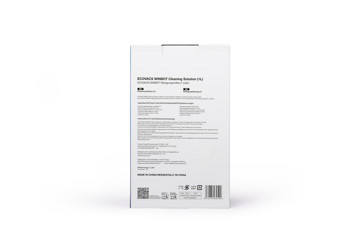 ECOVACS Hartbodenreiniger 1L Reinigungslösung für Fensterputzroboter, Originalzubehör, Winbot W1 PRO,W2,W2 OMNI,W2 PRO,W2 PRO OMNI,WINBOT MINI,W2S,W2S OMNI Bild 3