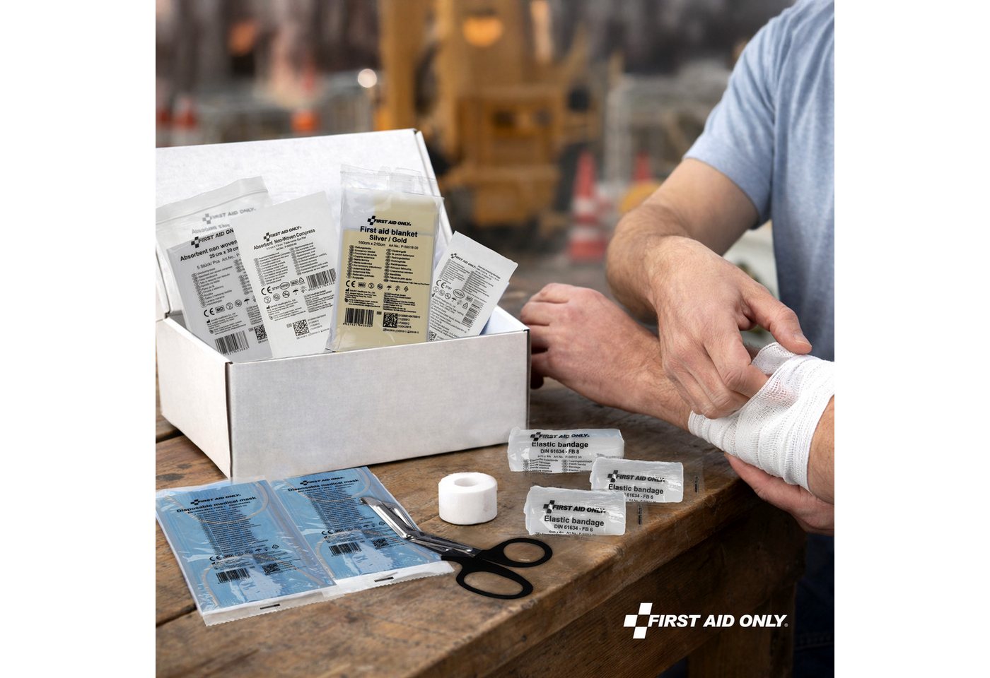 FIRST AID ONLY® Erste-Hilfe-Set Nachfüllset DIN 13157 für Verbandskasten und Erste Hilfe Koffer, 65-teiliges Set gefüllt nach DIN 13157:2021 Bild 4