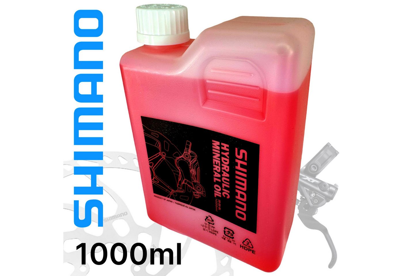 Shimano Fahrrad-Montageständer Shimano Fahrrad Scheibenbremsen Hydraulik Mineralöl 1000ml