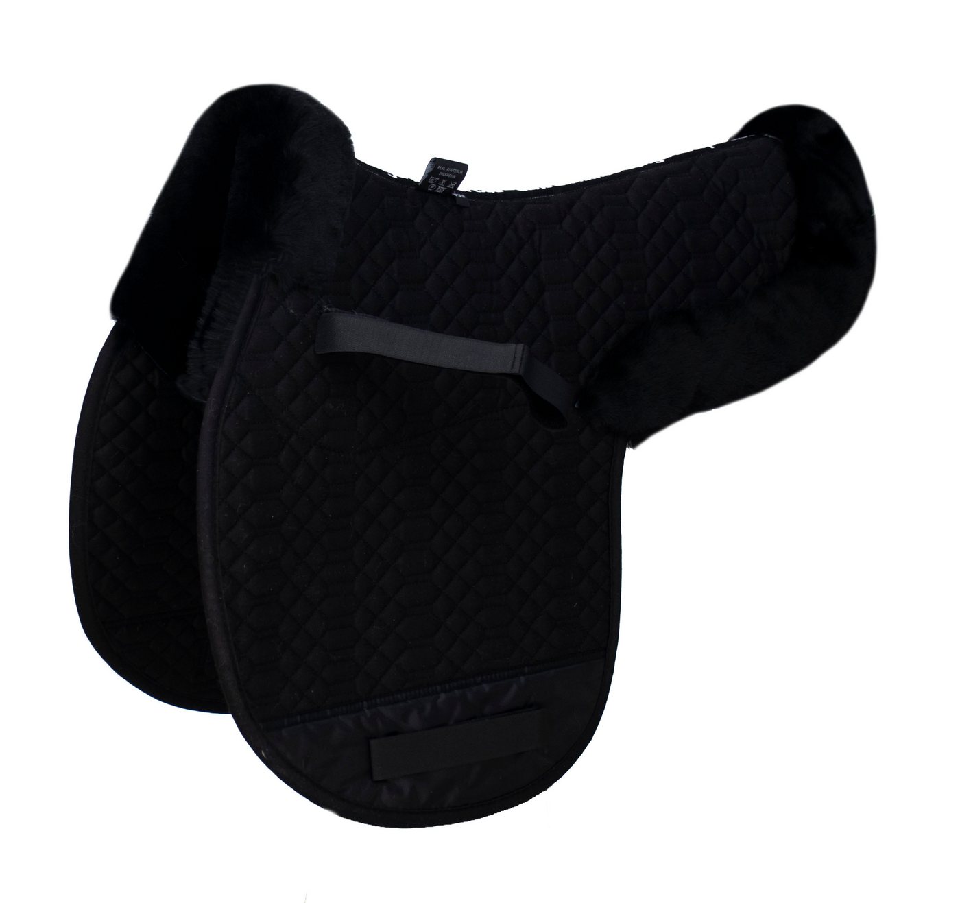 Engel Reitsport Sattelpad Satteldecke SADEK2 Lammfell & Baumwollsteppstoff Fell in Sattellage Bild 2