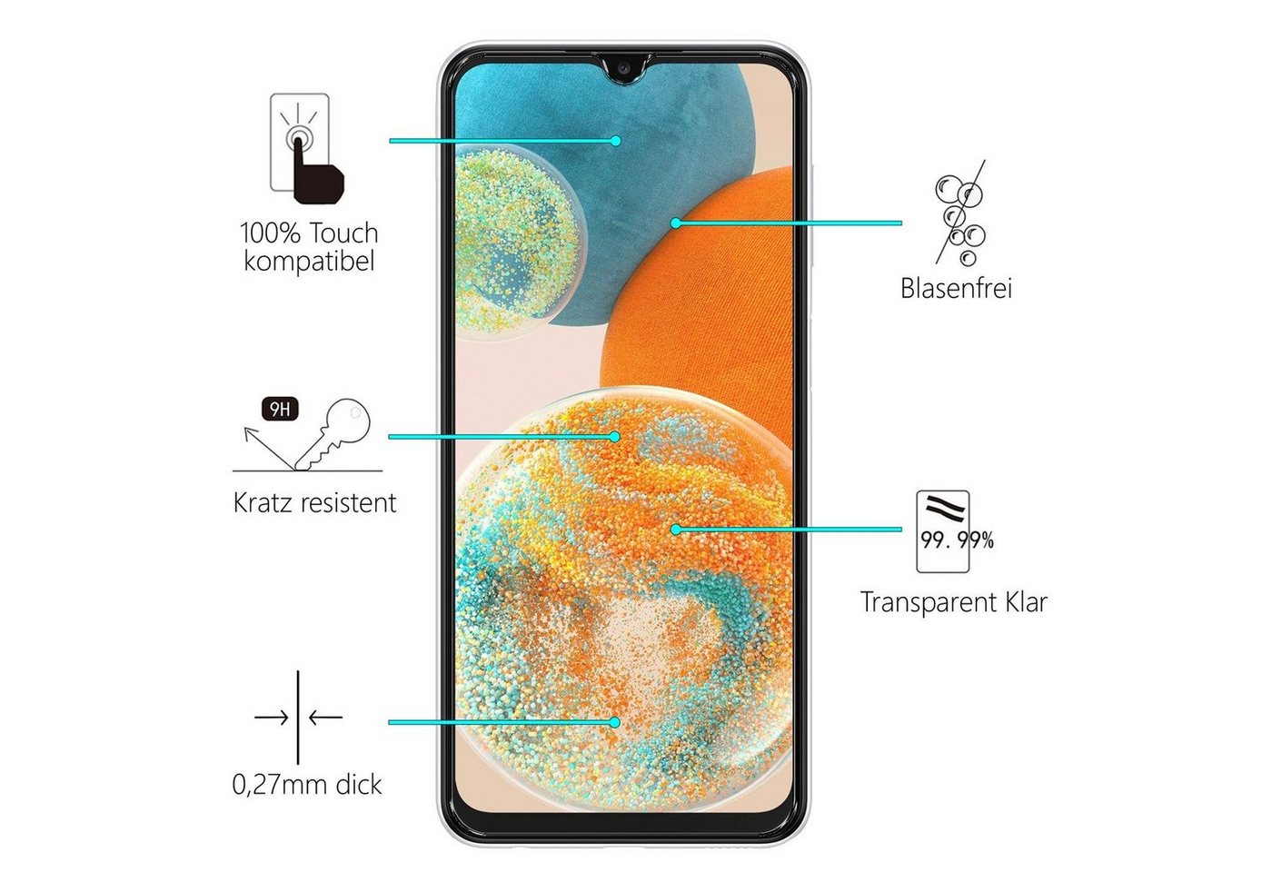 CoolGadget Schutzfolie Panzerfolie für Google Pixel 9, (9H Härtegrad, 2x Schutzglas, 1xReinigungset), Displayfolie Panzer Schutzfolie 2 Stück für Google Pixel 9 Glas Folie Bild 3