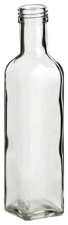 gouveo Trinkflasche Glasflaschen 250 ml Maraska mit Schraub-Deckel - Leere Likörflasche, 24er Set, goldfarben Bild 5
