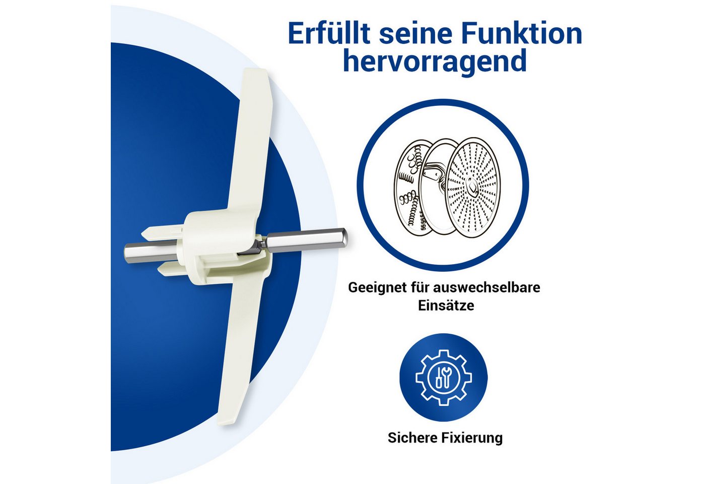 VIOKS Durchlaufschnitzler Mitnehmer Ersatz für Bosch 00630760, für Küchenmaschine Bild 3