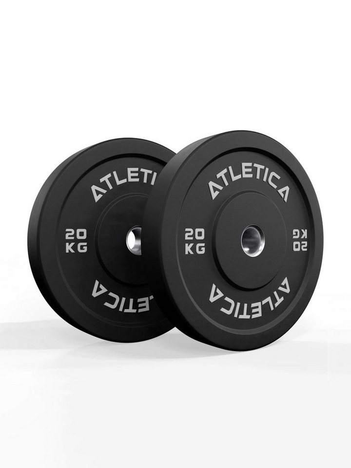 ATLETICA Hantelscheiben Bumper Plates, Paar, Ø 50 mm Edelstahlring, 10 kg, (2-tlg) Bild 3