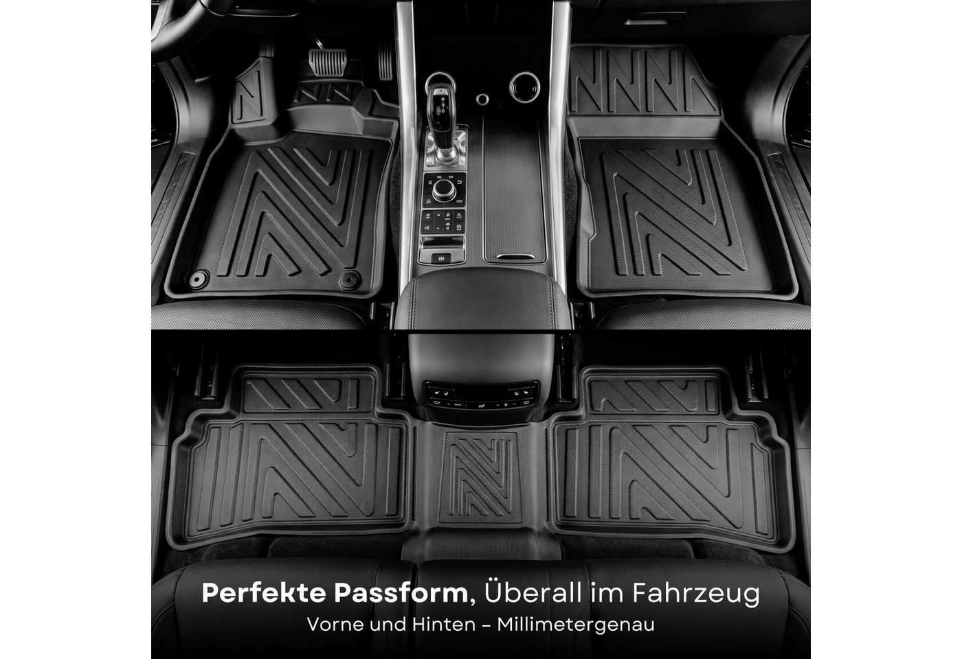 fussmattenprofi.com Auto-Fußmatte 3D Auto Fussmatten für Nissan Qashqai 2 (J11) 2014-2021 Carbon-Optik (1 St), für Nissan Nissan Qashqai Bild 4