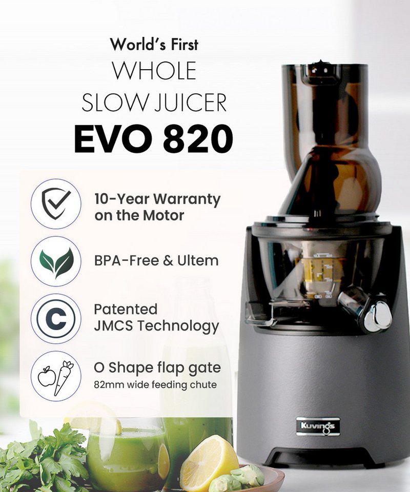 Kuvings Entsafter EVO820 (NS-1256CEC), 240,00 W, Mastizierender Kaltpress-Entsafter mit großer Einfüllöffnung Bild 5