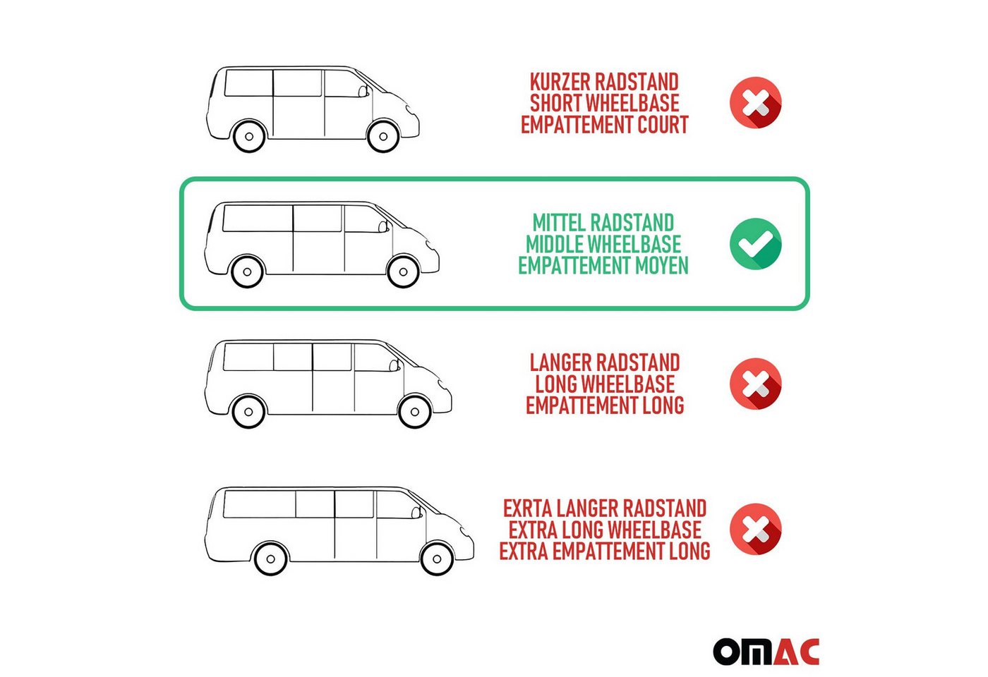OMAC Dachträger Dachreling für Ford Transit Tourneo Custom 2012-2024 L2 Langer Alu (2-St), Rostbeständig, Einfache Montage, Korrosionsbeständig Bild 5