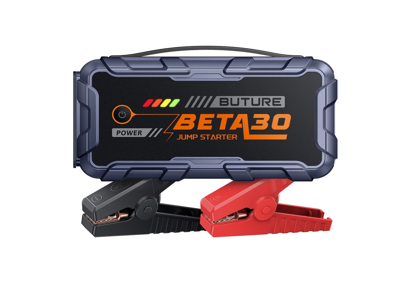 Buture Starthilfe Powerbank für PKW 6000A (All Gas/12,0L Diesel), 26800mAh Starthilfegerät (12 V), 800 Lumen Taschenlampe, 2 USB Ausgänge, Tragbarer Griff Bild 3